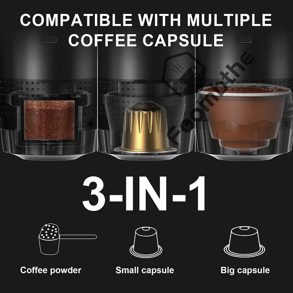 Wireless Electric Portable Espresso Coffee Machine.