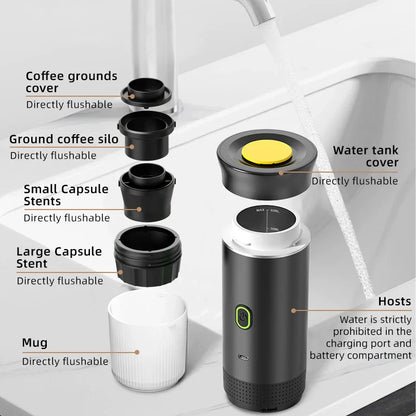 Wireless Electric Portable Espresso Coffee Machine.