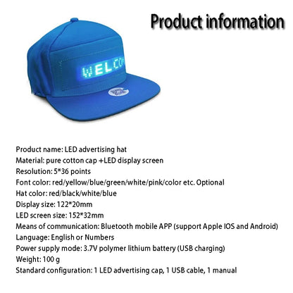 Glow-in-the-Dark LED Cap.