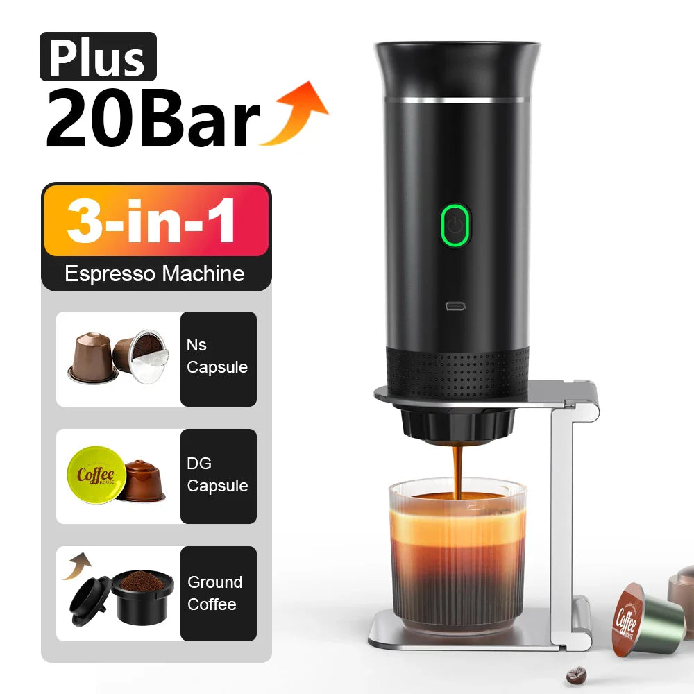 Wireless Electric Portable Espresso Coffee Machine.