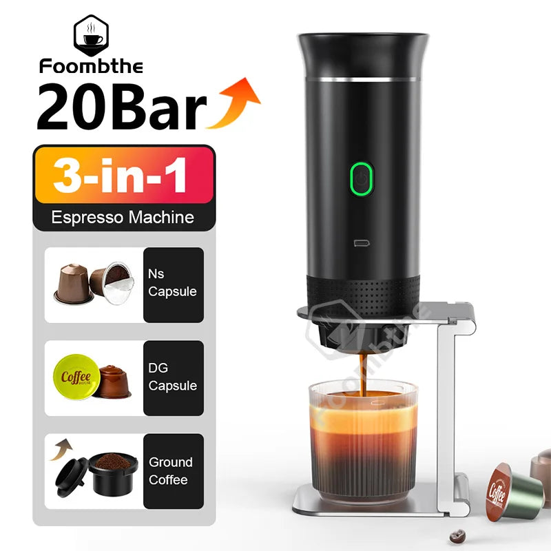 Wireless Electric Portable Espresso Coffee Machine.