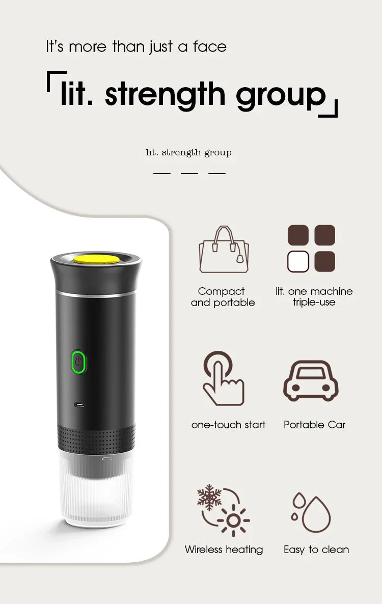 Wireless Electric Portable Espresso Coffee Machine.