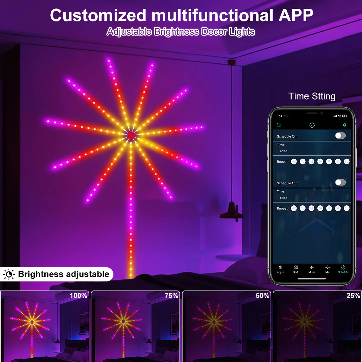 Smart Fireworks Light Show lights.