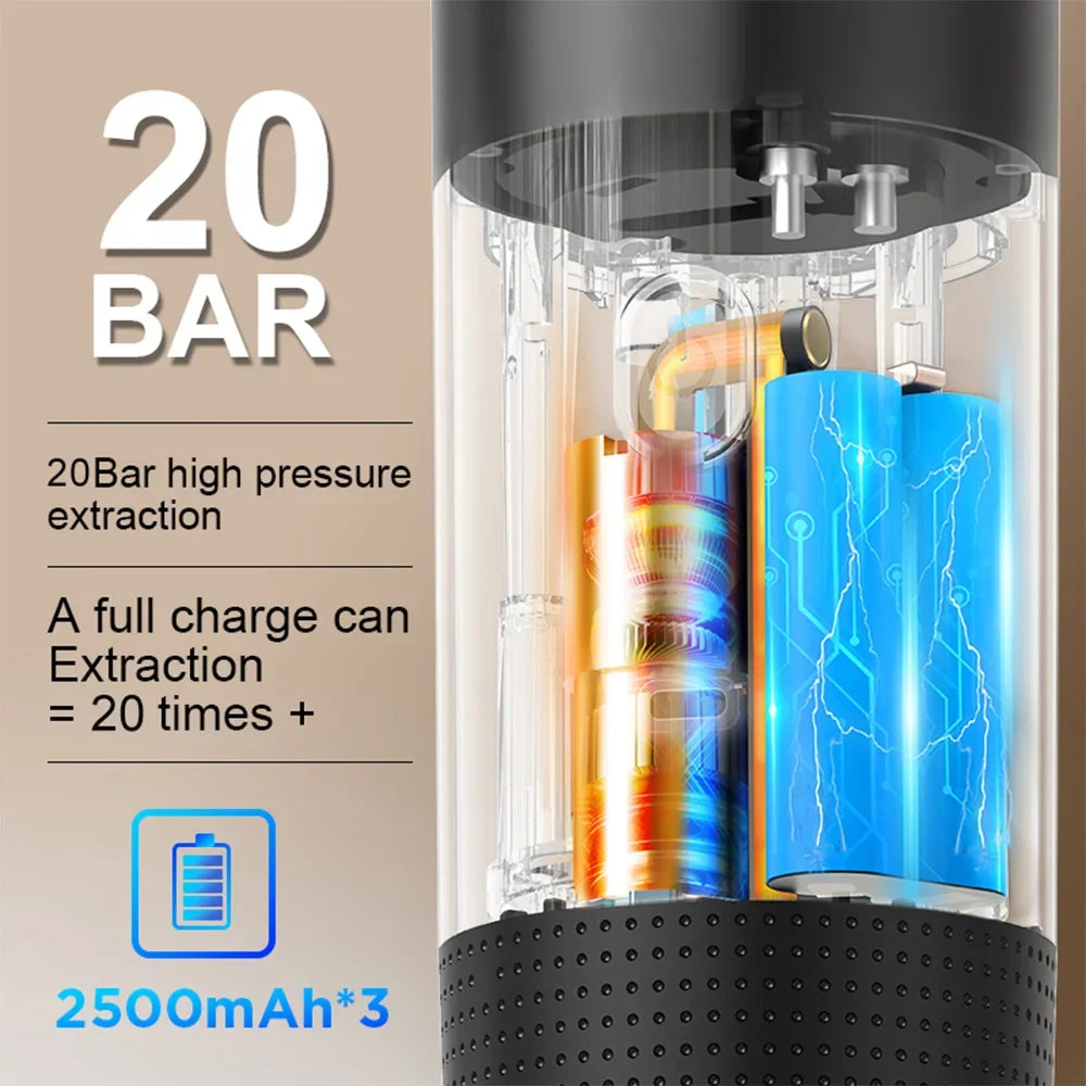 Wireless Electric Portable Espresso Coffee Machine.