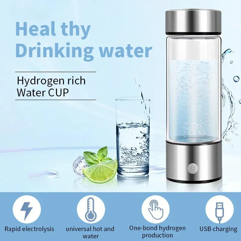 Portable Alkaline Hydrogen Water Bottle.