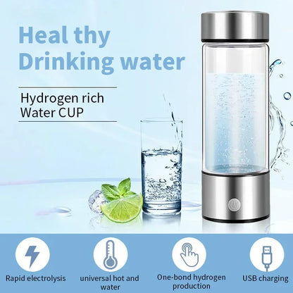 Portable Alkaline Hydrogen Water Bottle.
