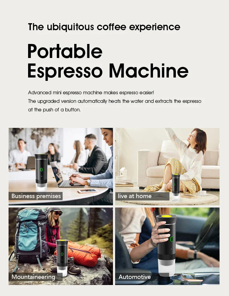 Wireless Electric Portable Espresso Coffee Machine.
