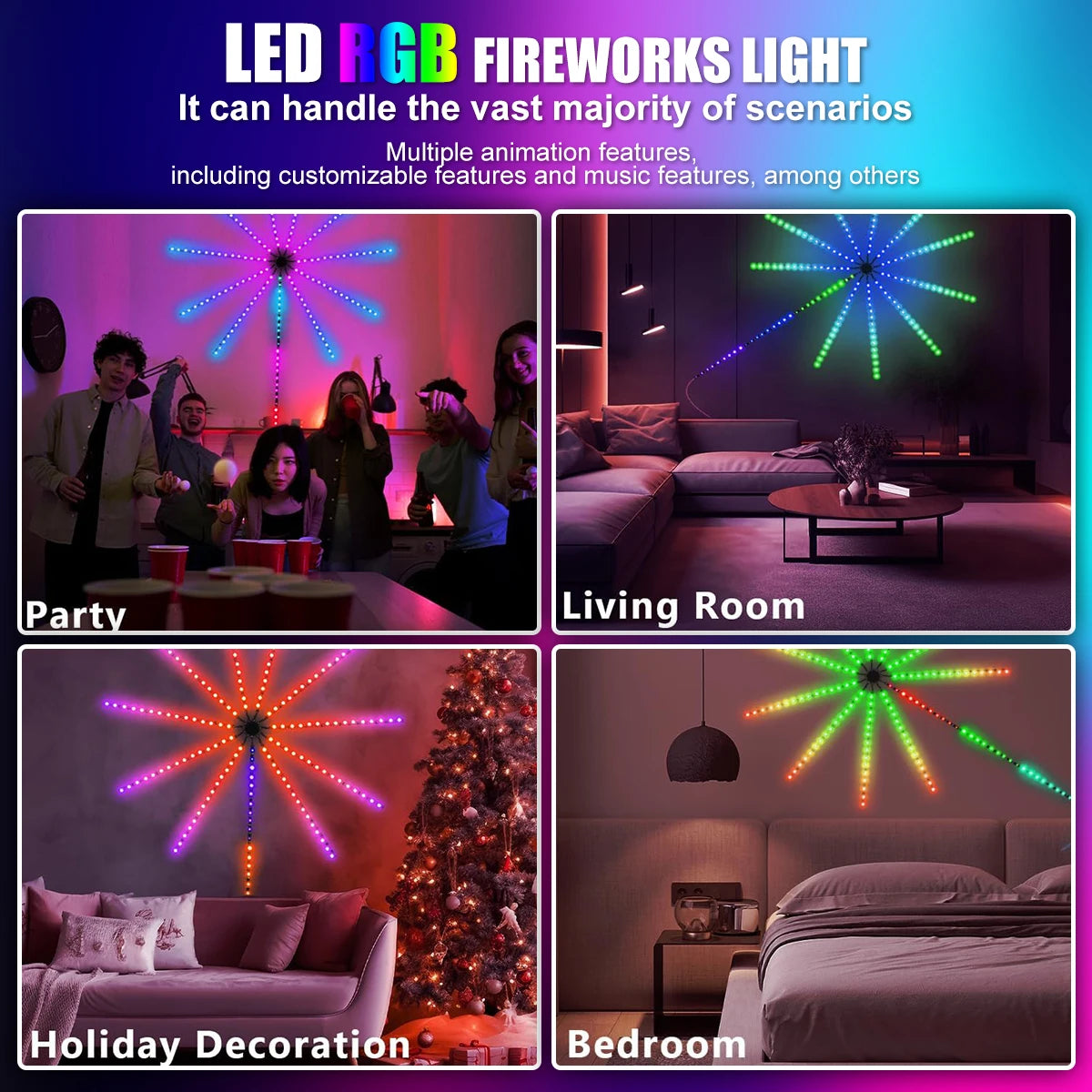 Smart Fireworks Light Show lights.