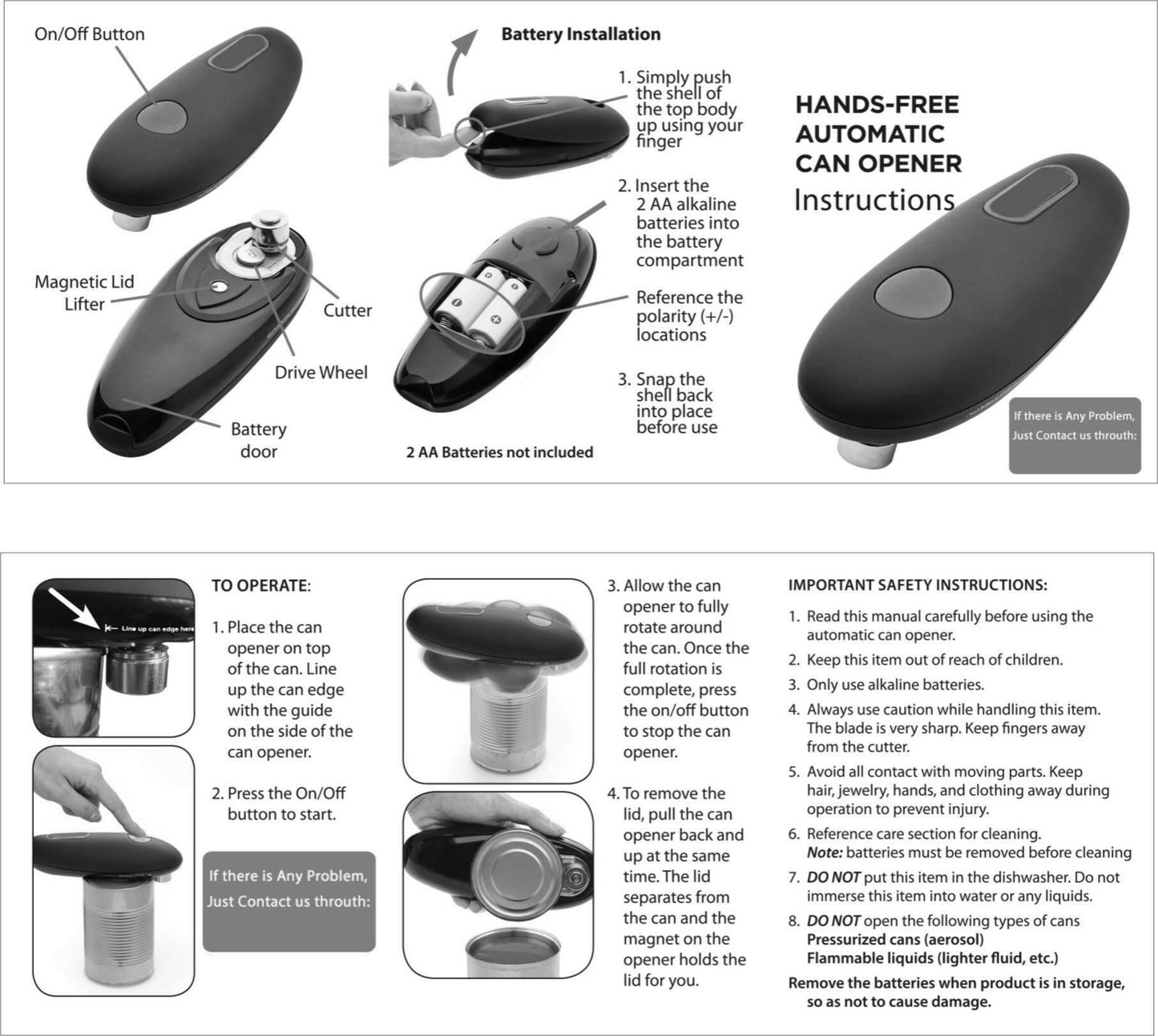 Automatic Electric Can and Jar Opener.